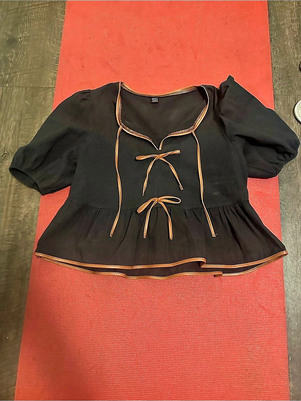 SHEIN Black Short Sleeve Blouse